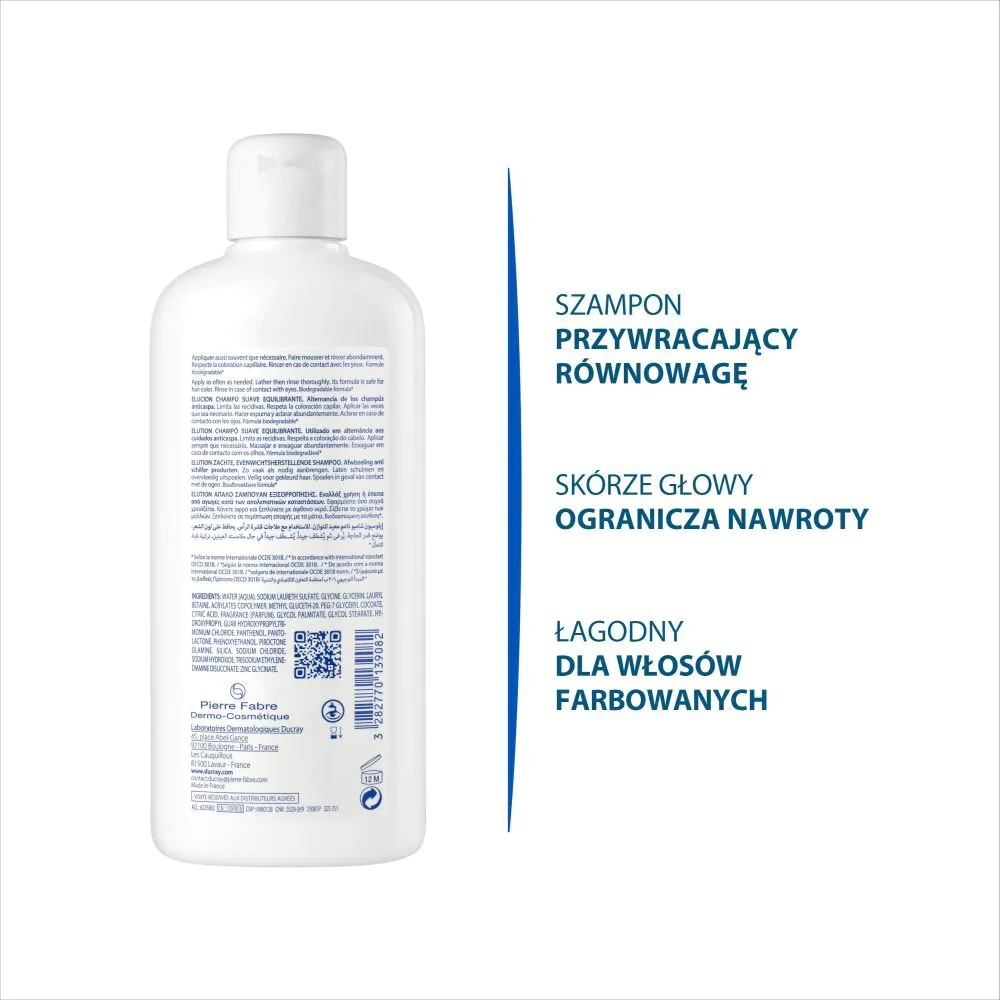 Ducray Elution Szampon przywracający równowagę skórze głowy