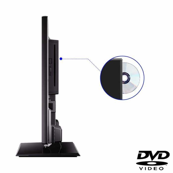 SYLVOX-TV da 27” (69 cm) 12V - Smart Android TV - 1080P - Riproduzione DVD integrata - 3 sintonizzatori - Vibrazione risolutiva - Chromecast - Assistente Google - Wi-Fi - 2 HDMI