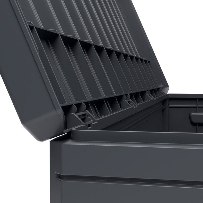 Coffre de rangement extérieur 350L - Coffre de Jardin Gris 118.5x52x57cm - Poignées de transport - Résistant à l'eau ArtPlast