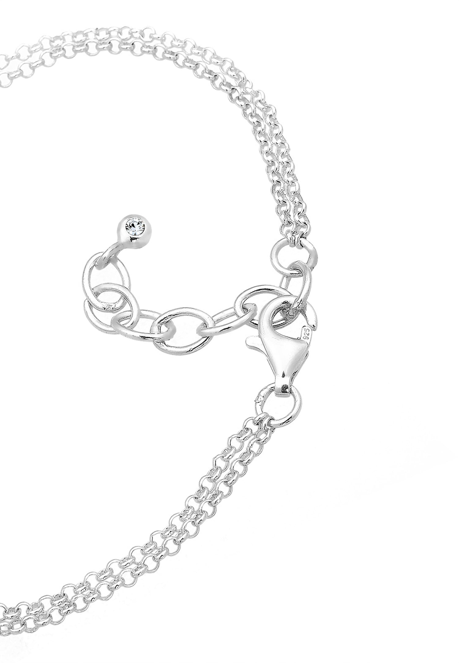 Elli Femmes demi-lune étoiles Galaxy avec cristaux en argent sterling 925