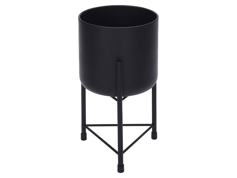 Doniczka metalowa z nóżkami 30 cm czarna