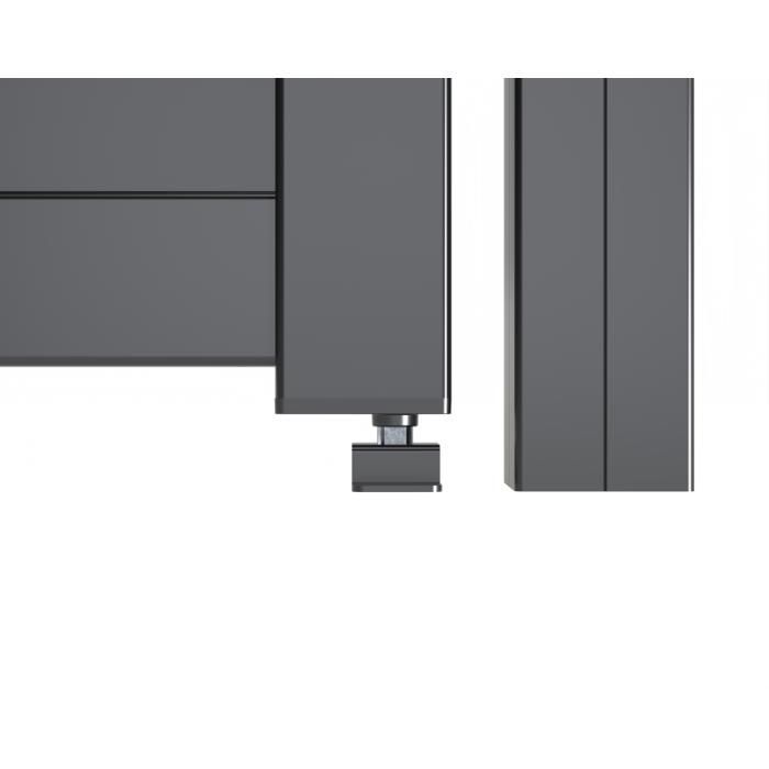 Portillon Aluminium Plein - Largeur 1m50 - Hauteur 1m60 – Gris anthracite - Prêt à poser