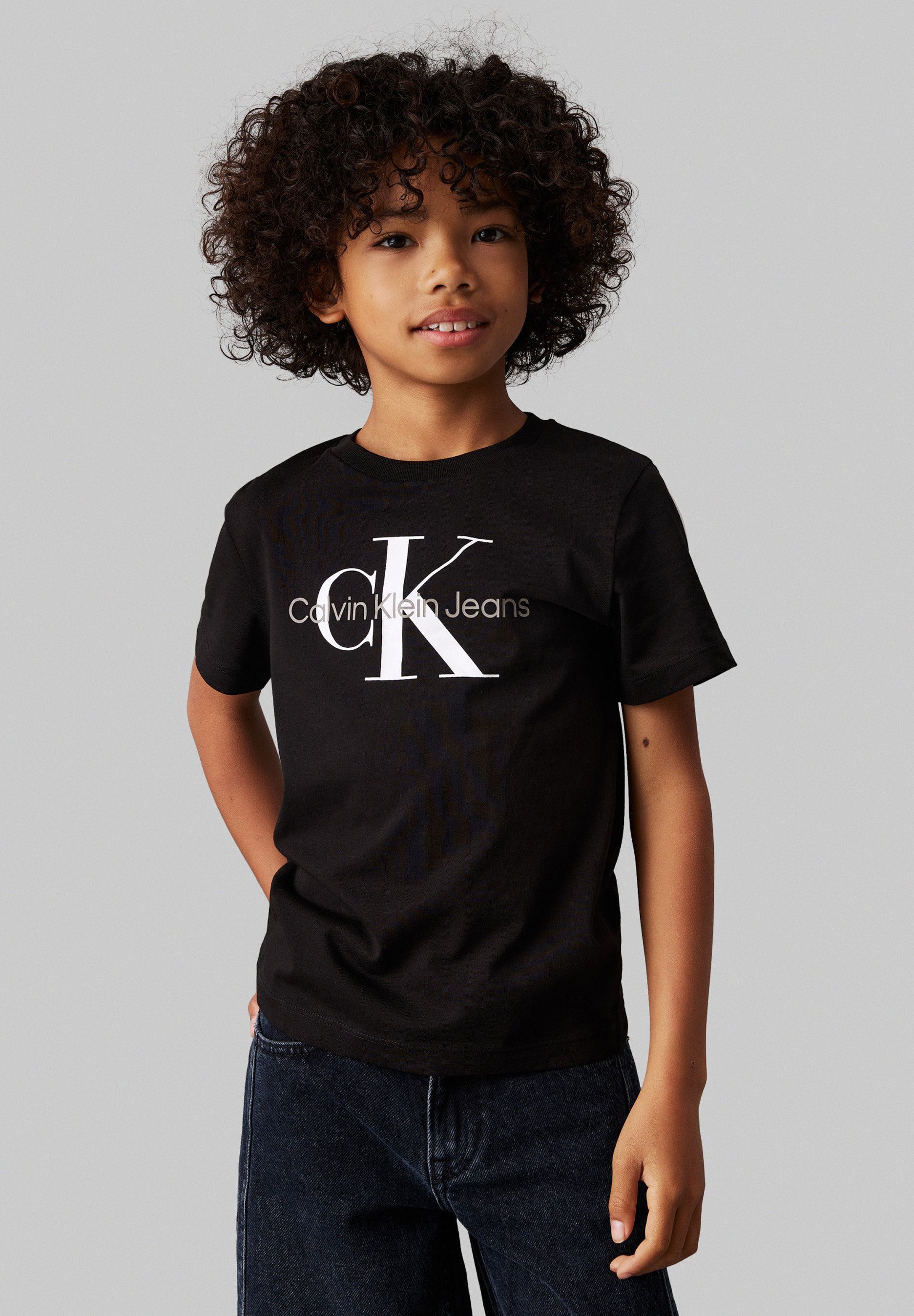 Calvin Klein Jeans MONOGRAM UNISEX - T-shirt stampata - ck nero