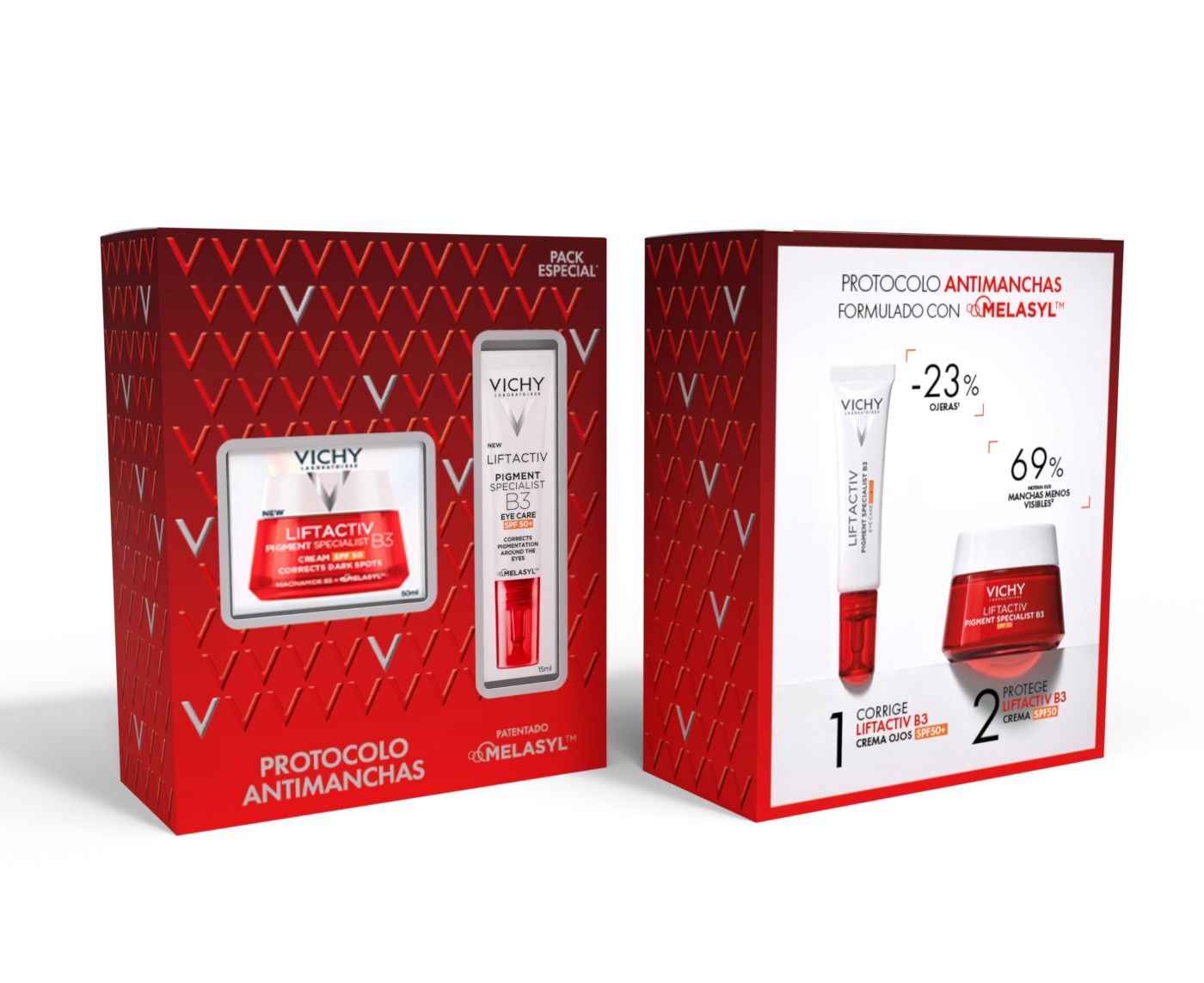 Liftactiv Pigment Specialist B3 pretgrumbu un tumšo plankumu protokols ar SPF50 apvalku Aptiekas iepakojumi