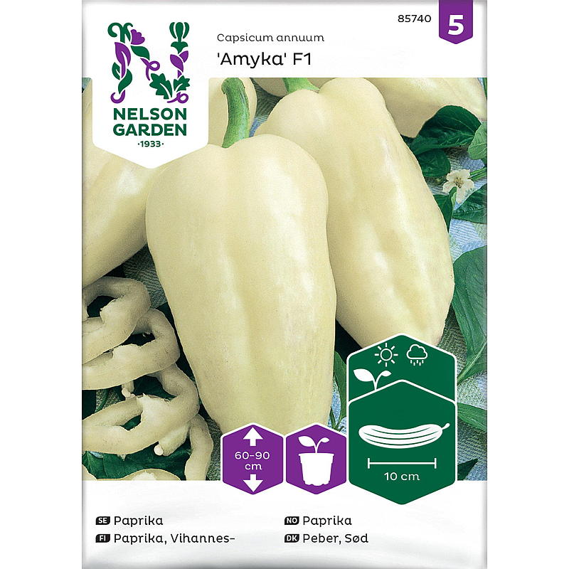 Nelson trädgårdsfrön Paprika Amyka F1