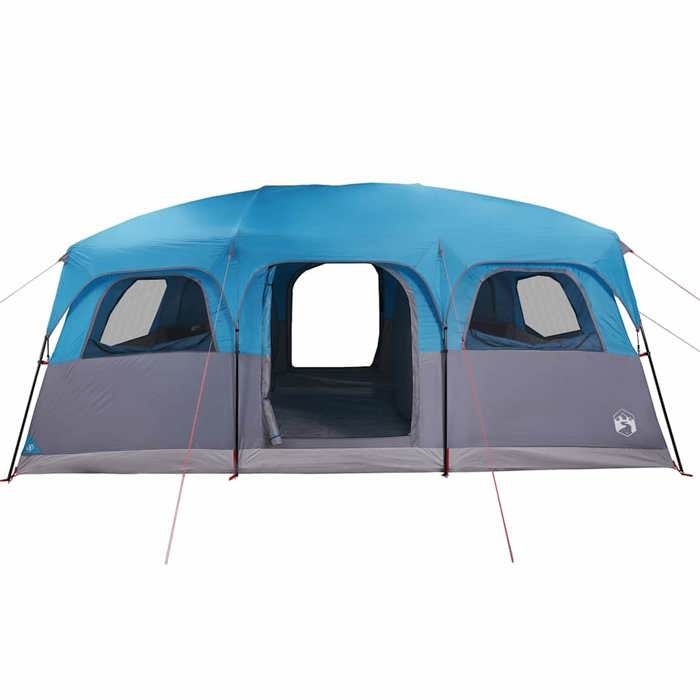 Tienda de campaña familiar vidaXL para 10 personas, color azul, impermeable, para acampar, jardín o jardín (modelo 94540).