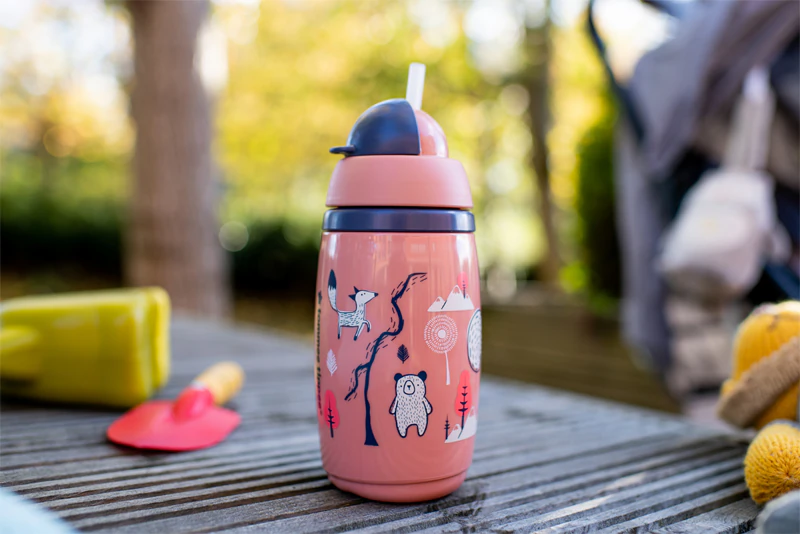 Tommee Tippee Superstar Isolierbecher mit Strohhalm, rosa
