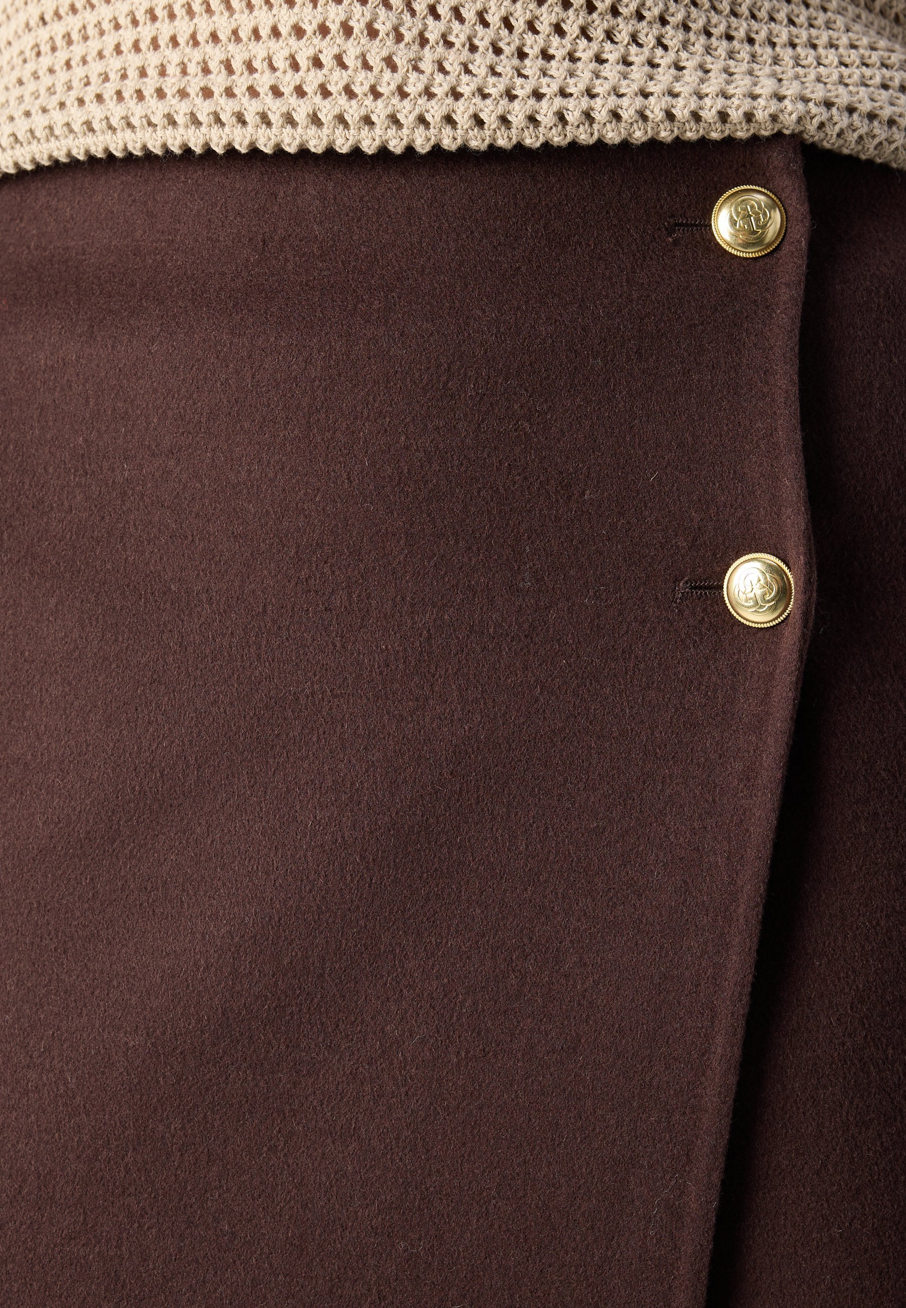 Jupe crayon midi GANT cousue main - marron foncé