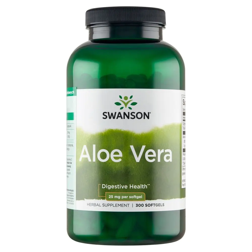 Swanson Aloe Vera 25 mg Kapsułki