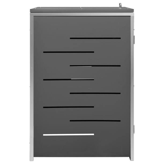 Mülltonnenüberdachung/Mülltonnenabdeckung 69x77,5x112,5 cm Edelstahl 391560