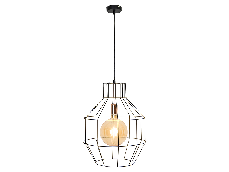 Lampa wisząca Manam metalowa czarna