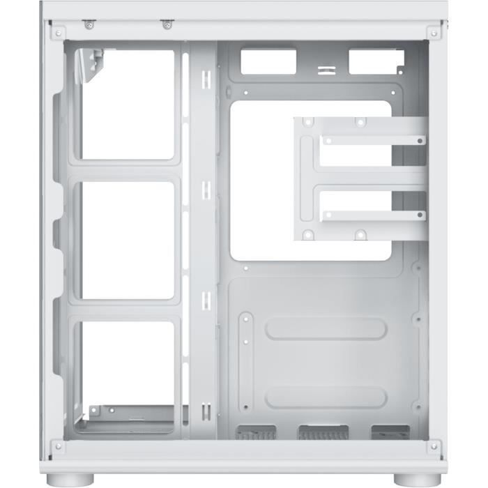 Boîtier PC sans alimentation - XIGMATEK - Aqua Compact Arctic - Cube - Format ATX - 4x120mm A-RGB inclus - Blanc