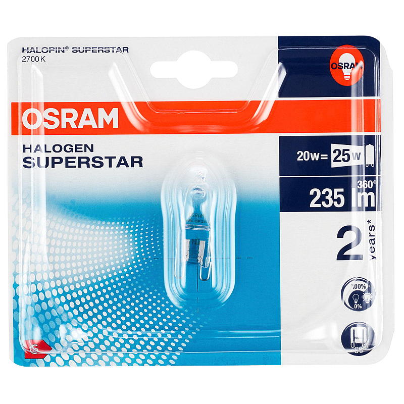 Bombilla halógena Osram de 20 W G9, Osram