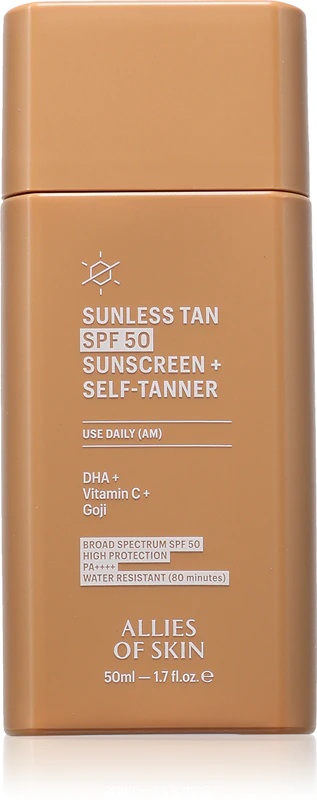 Allies of Skin krema za sončenje + samoporjavitev SPF 50
