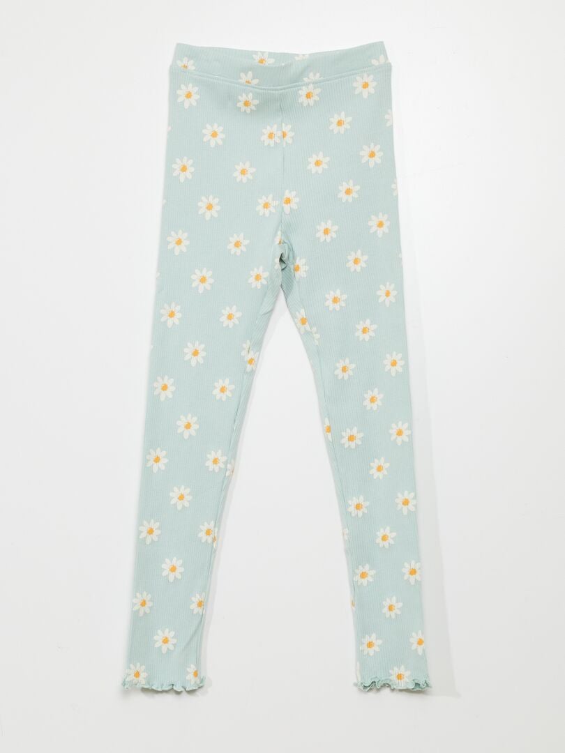 Conjunto de 2 leggings caneladas - AZUL