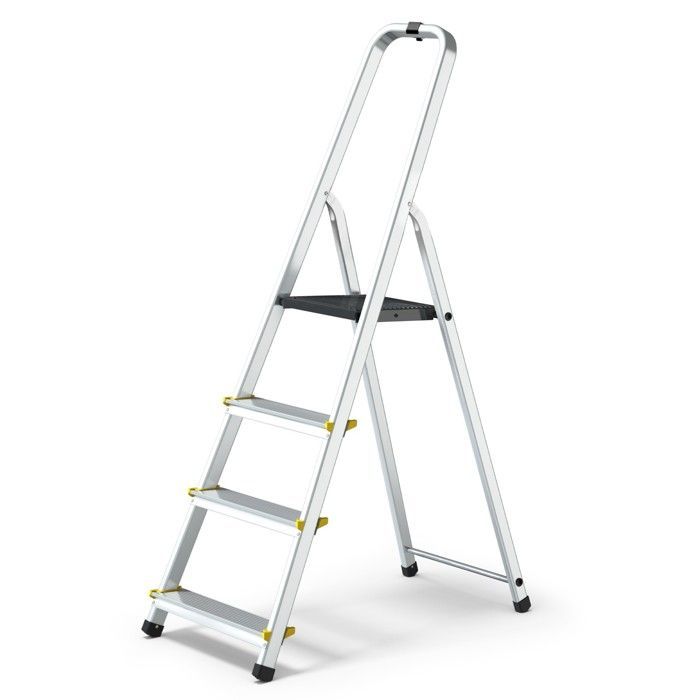 MOWA Escabeau professionnel en aluminium 4 marches