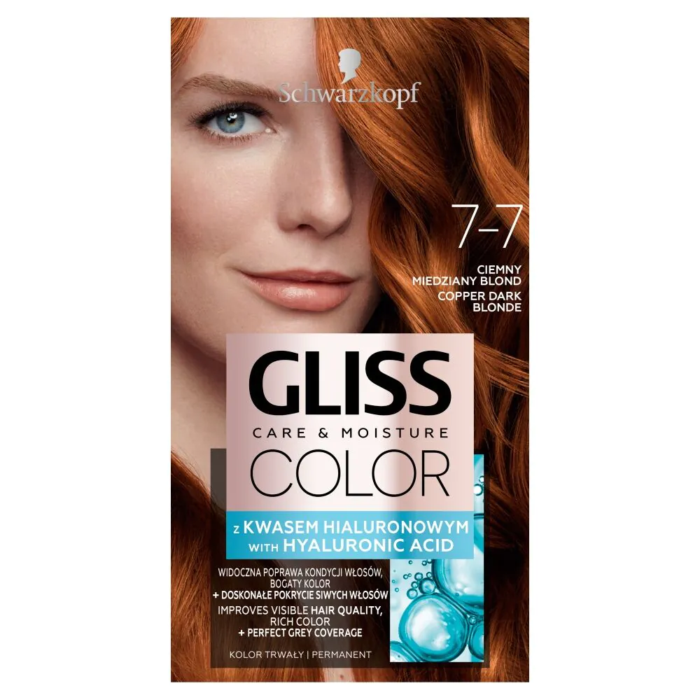 Gliss Color Farba do włosów 7-7 Ciemny Miedziany Blond