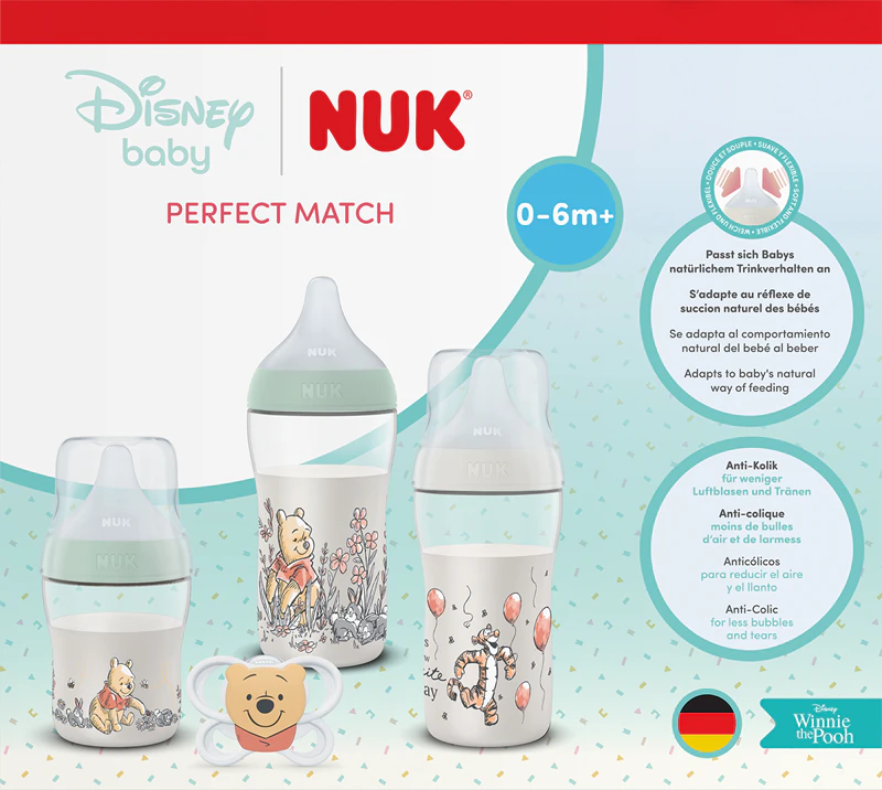 Conjunto de presente para bebê NUK Perfect Match Disney Winnie the Pooh