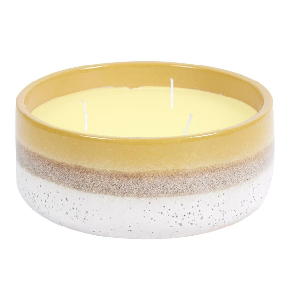 ŚWIECA W CERAMICE 16,5 x 6,5 cm O ZAPACHU TRAWY CYTRYNOWEJ