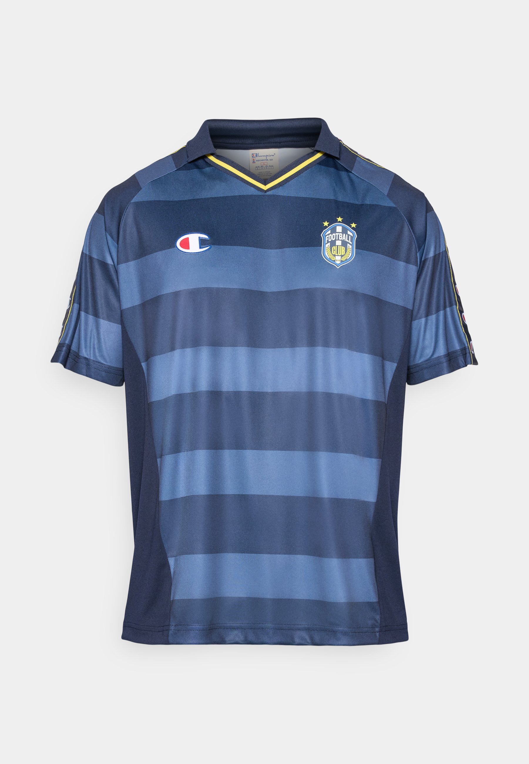 Champion SPORTS HERITAGE FOOTBALL - T-shirt met print - wit/blauw