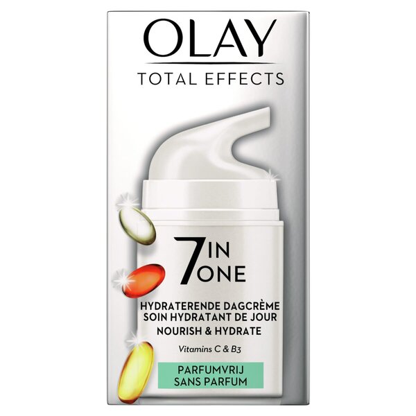 Olay Total Effects 7 az egyben hidratáló, illatmentes nappali krém<br>50ml - Minden bőrtípusra
