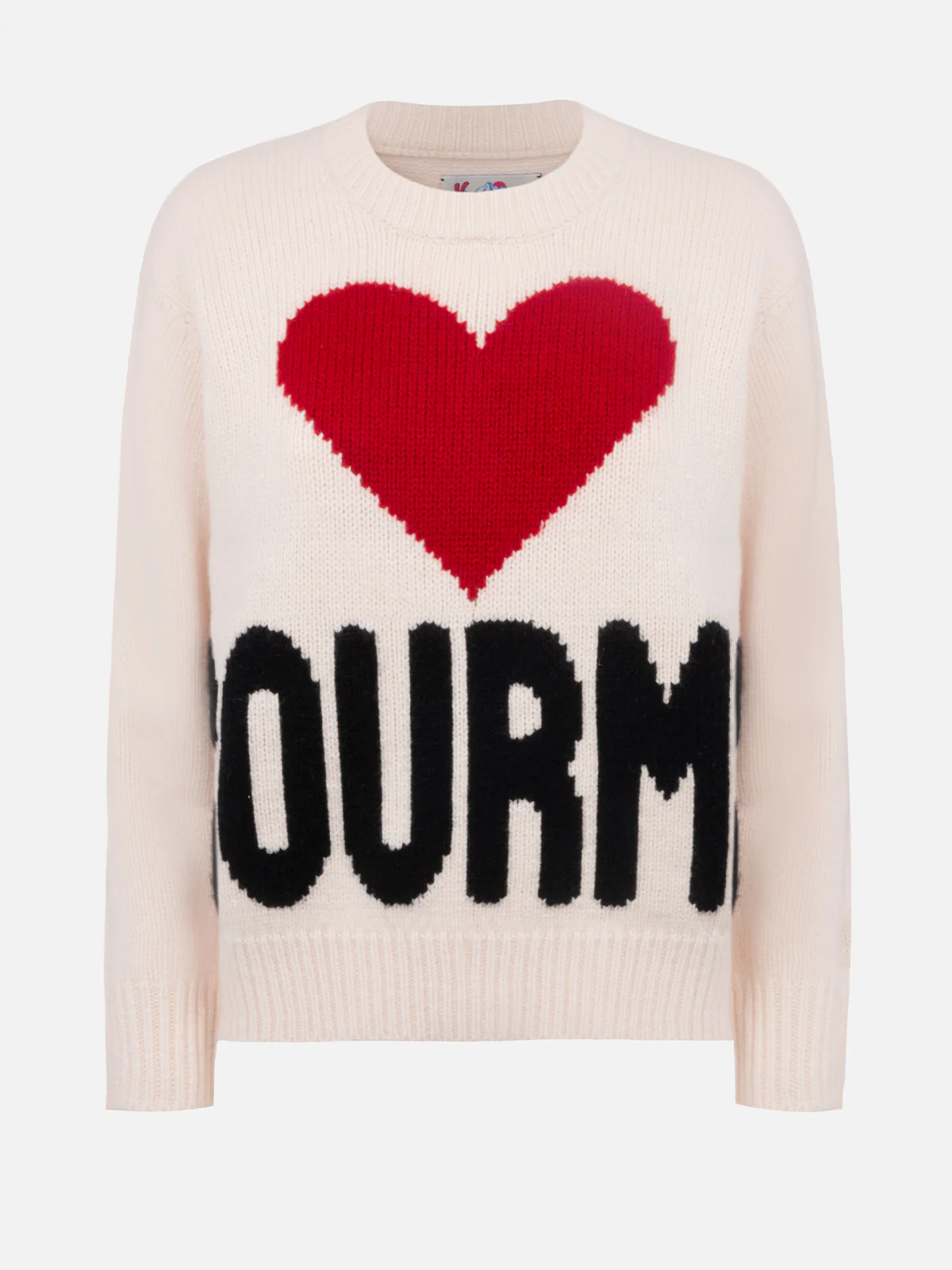 Kyla damestrui met Fair Isle-patroon in wit en Courma-jacquard