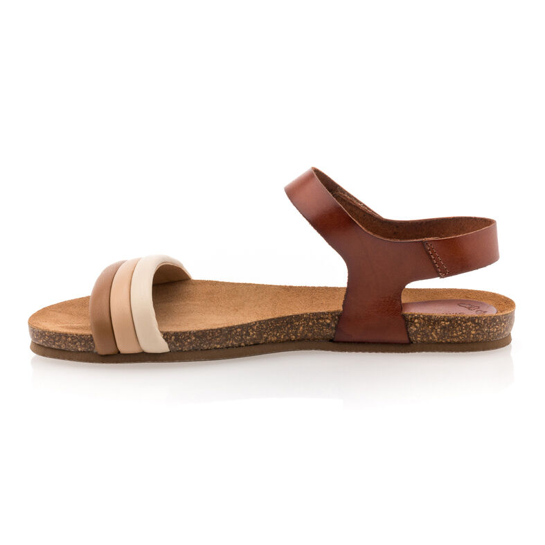 Braune Damensandalen / Zehenfreie Schuhe