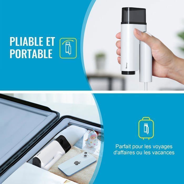 Handheld Garment Steamer, Foldable Vertical Steamer 1200W, Steam Output 20 g/min, Ready to Use in 20 Seconds