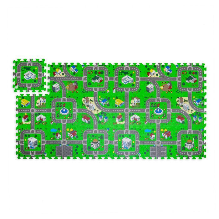 Tapis de puzzle - RELAXDAYS - Circuit - 18 pièces - Mousse EVA - Multicolore - 178,5 x 90 cm