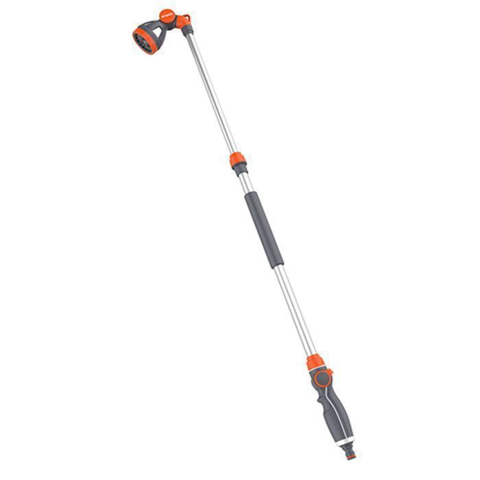 SPIDO - Lance d’Arrosage Télescopique - Longueur 95 à 140 cm - Pomme Orientable 8 Jets - Arrosage au Sol et en Hauteur