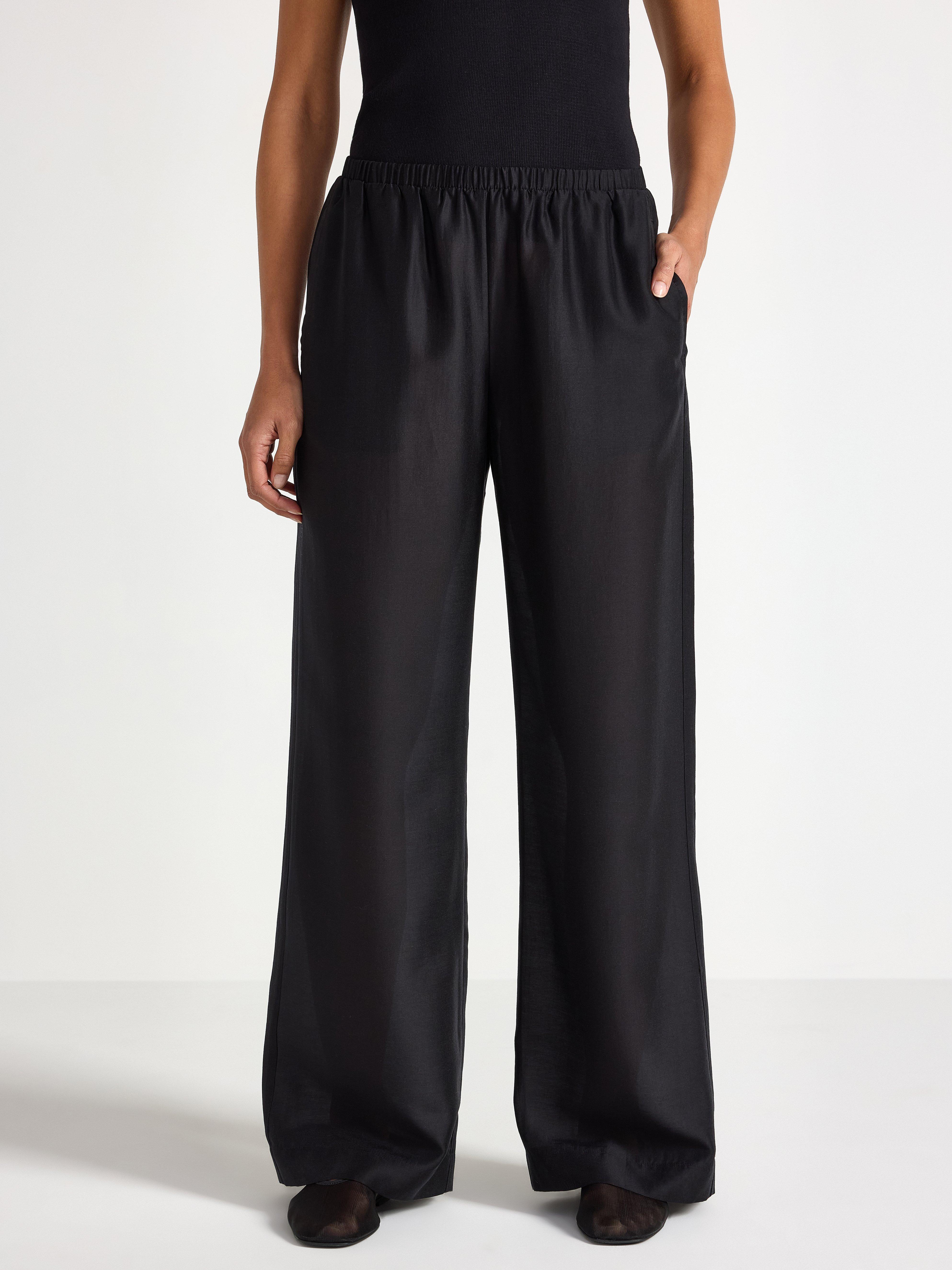 Pantalones de pierna ancha negros