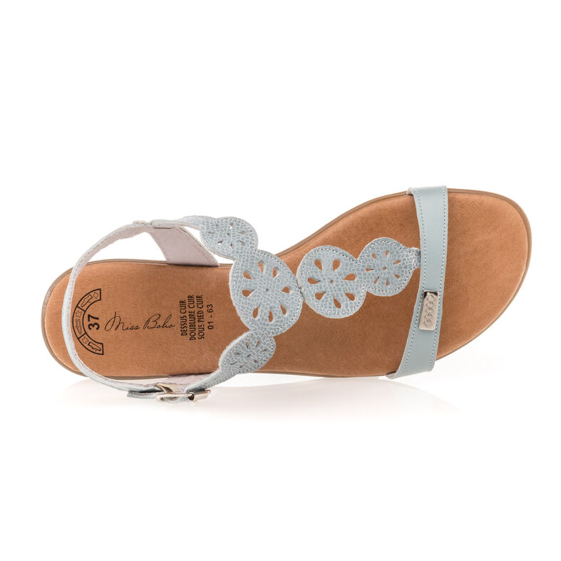 Női kék flip-flop papucsok / tanga szandálok