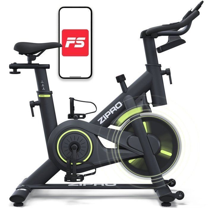 ZIPRO Modo Exercise Bike - Magnetic Resistance - Bluetooth & App - 6kg Flywheel - Max 110kg - Black