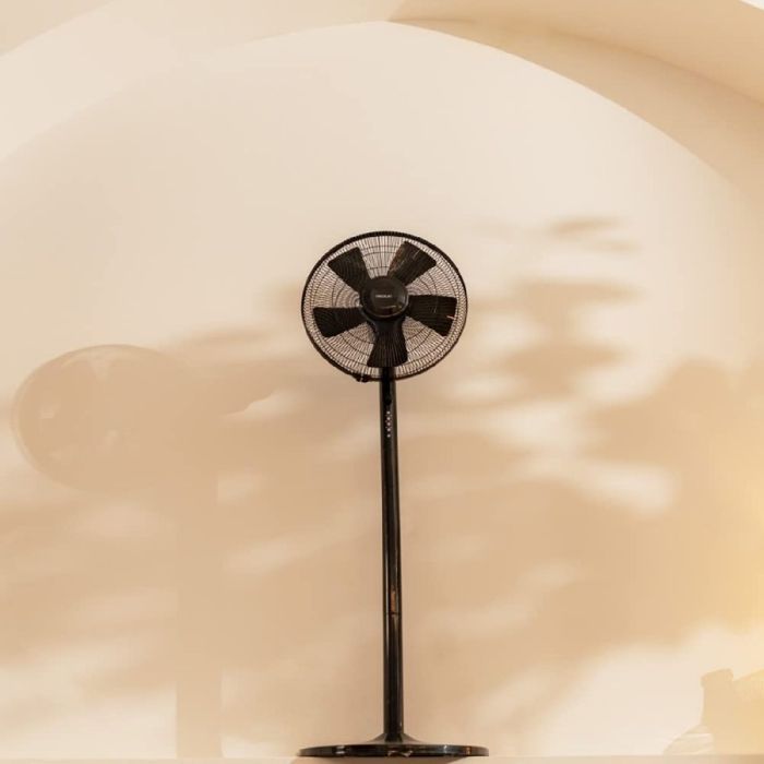 Ventilador de pedestal y escritorio inteligente 2 en 1 Cecotec EnergySilence 555 XL. 55 W, 40,6 cm de diámetro, 5 aspas, motor de cobre.