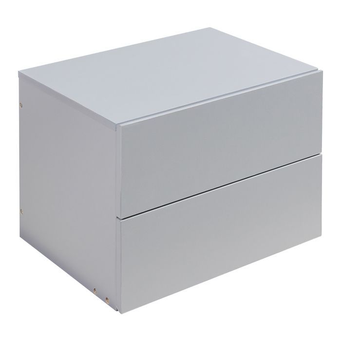 Table de chevet murale Ampfing avec 2 tiroirs 40 x 29 x 30 cm gris clair