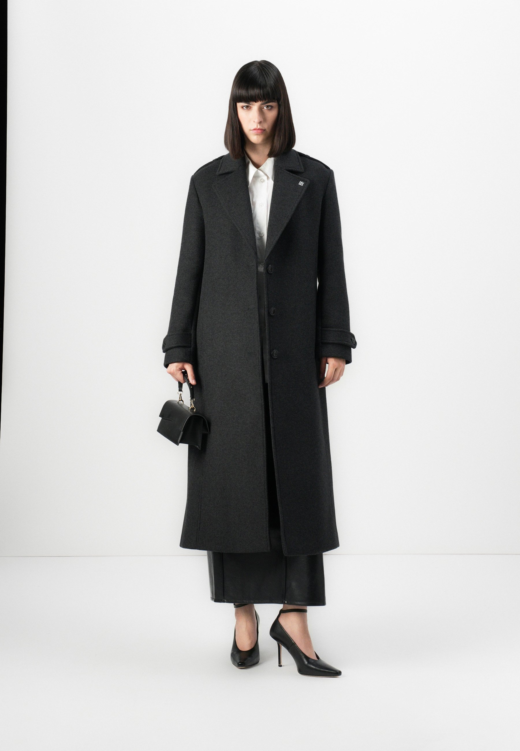 HUGO MILEHE - Cappotto classico - grigio scuro