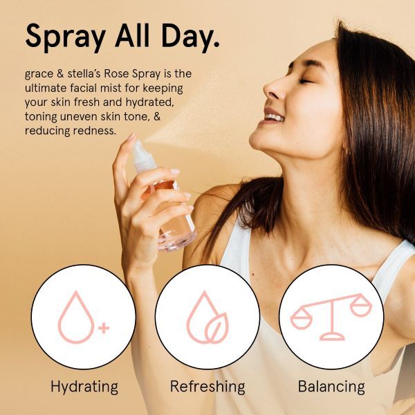 Grace & Stella - Rozen Toner Gezichtsspray - Veganistisch - 240 ml