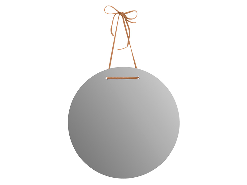 Lustro ścienne 32 cm z brązowym sznurem
