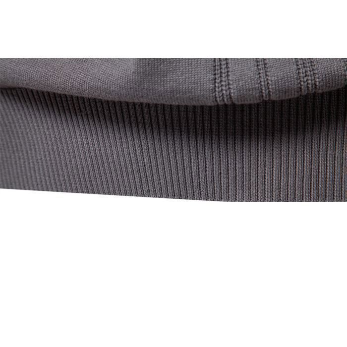 Maglione da uomo slim fit girocollo in cotone elasticizzato - Grigio scuro