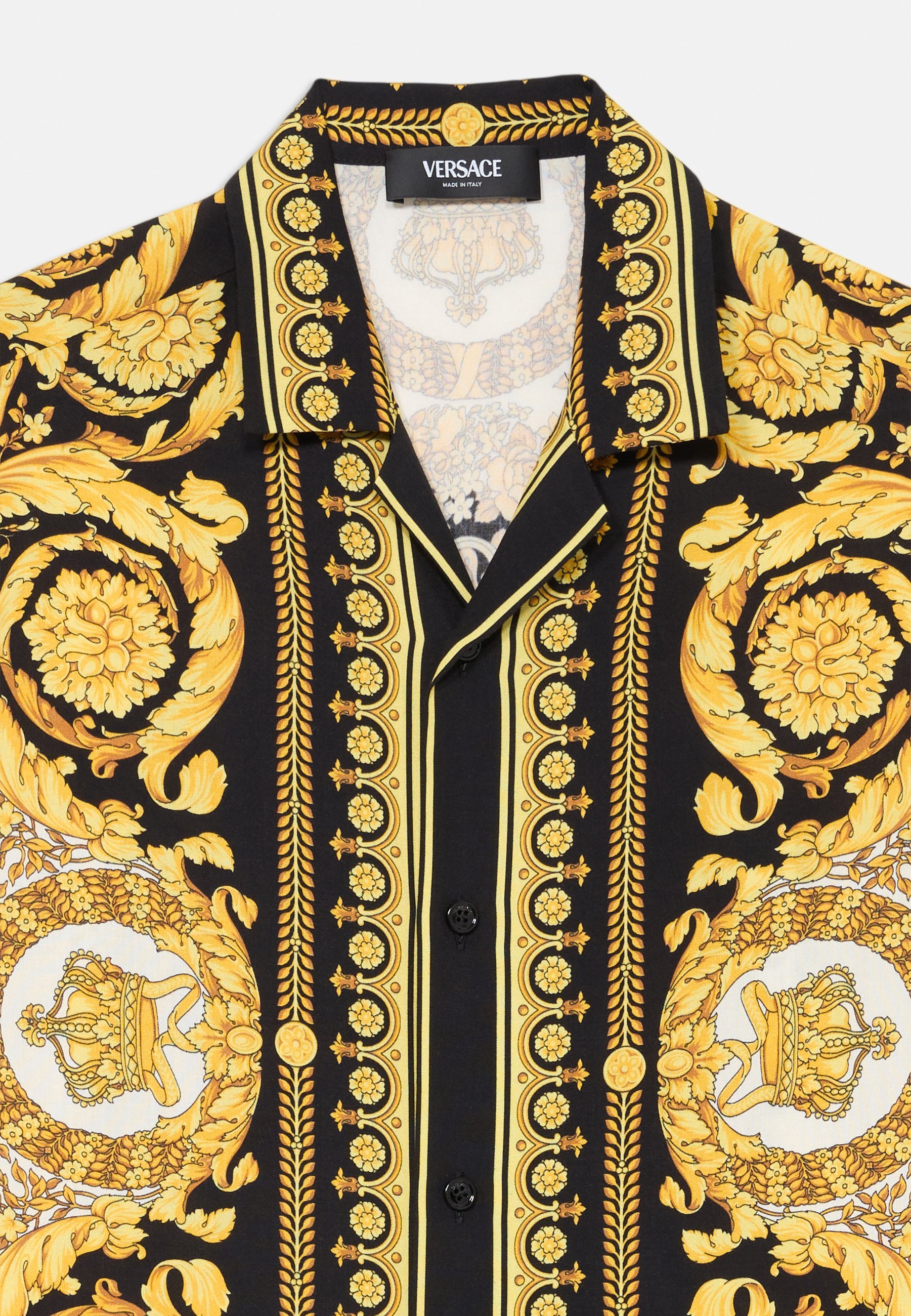 Versace INFORMAL SHIRT JAVANESE BAROCCO FOULAD KIDS UNISEX - Shirt - gebroken wit/zwart