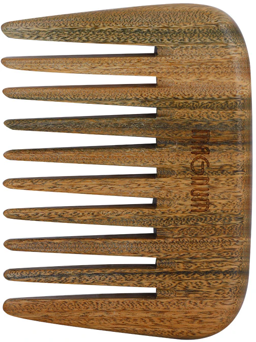 Magnum Natuurlijke Guaiac Houten Kam - Afro Stijl