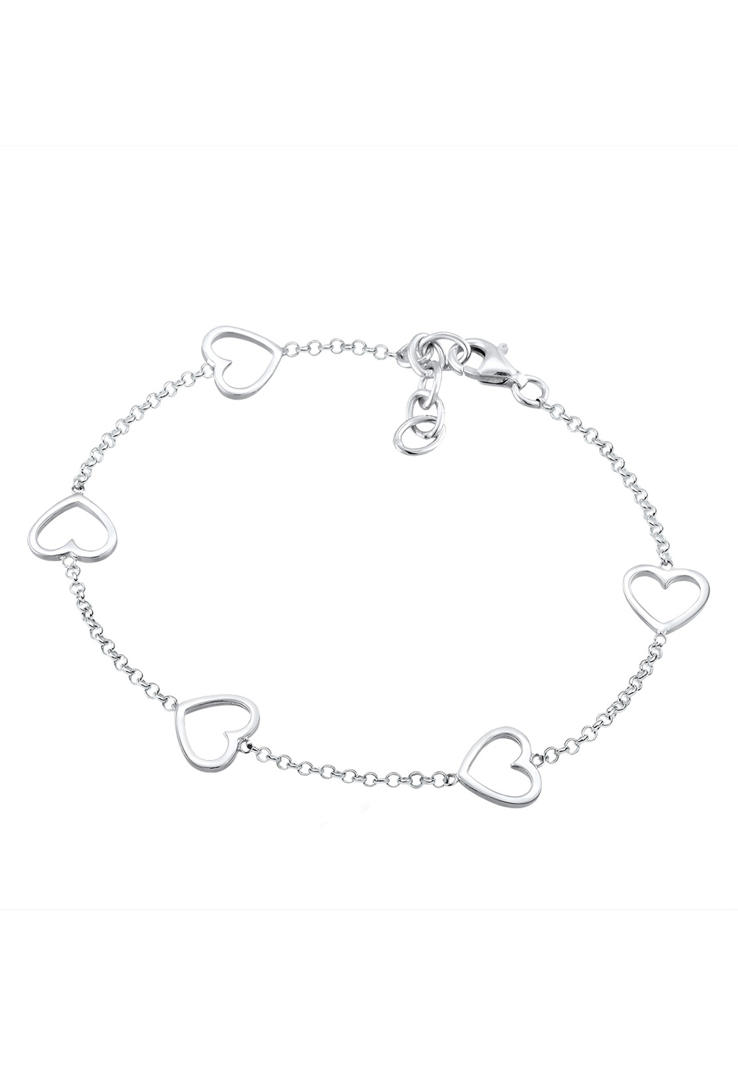 Elli Herz Liebe Cut-Out Basic Trend Romantik 925 Silber