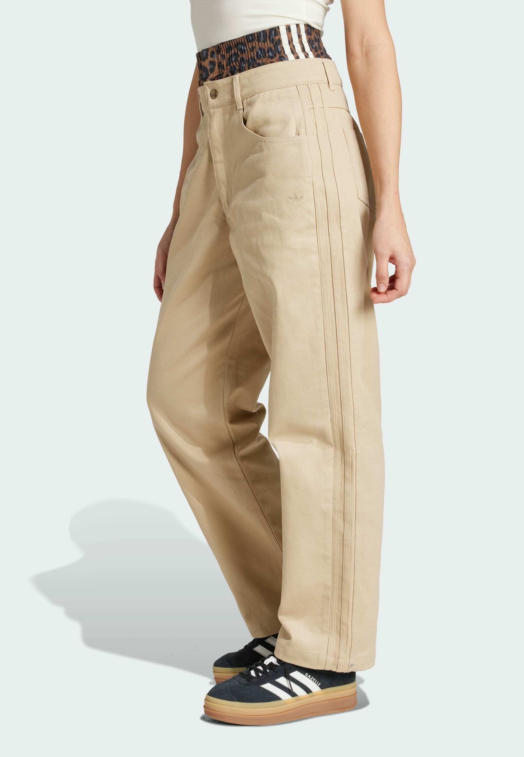 Pantaloni Adidas Originals - color kaki pietra