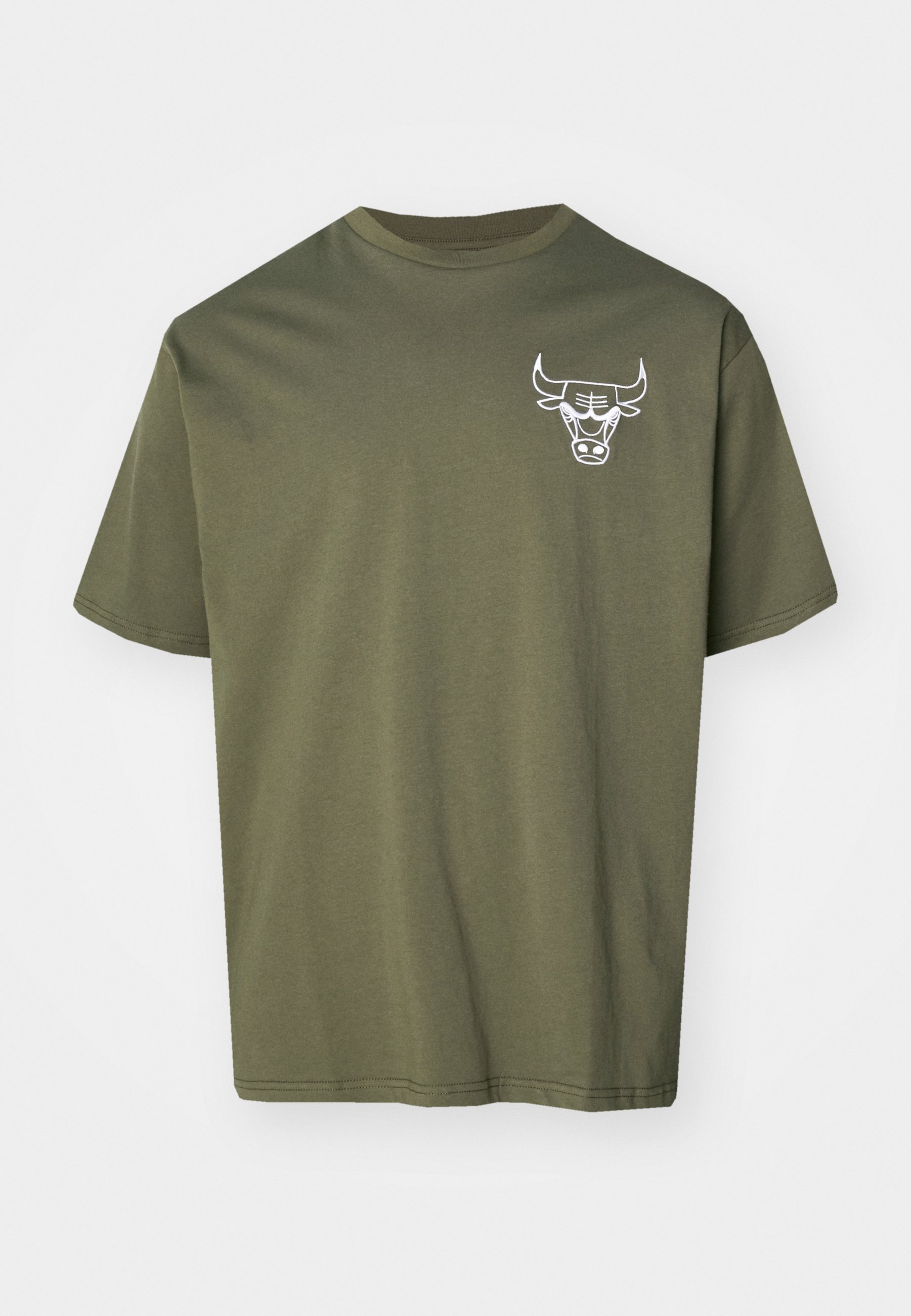 New Era NBA CHICAGO BULLS LEAGUE ESSENTIALS OVERSIZED T-SHIRT - Clubkleding - olijfgroen