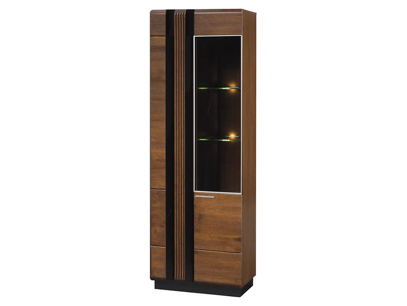 Witryna Porti-11 66 cm z 2 drzwiami prawostronna dąb antyczny