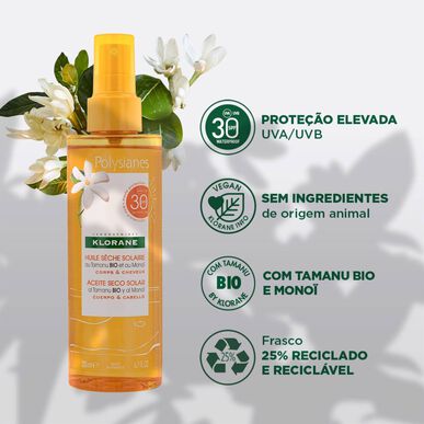 Klorane Dry Oil -aurinkovoide vartalolle ja hiuksille SPF30 200ml