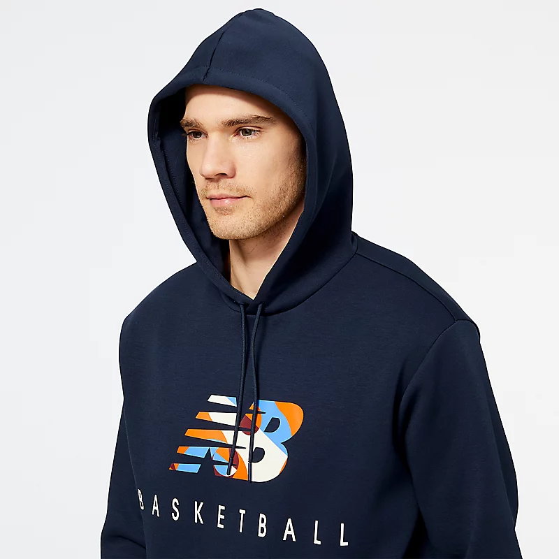 NB Hoops Abstract Fleece Hoodie voor heren - ECLIPSE