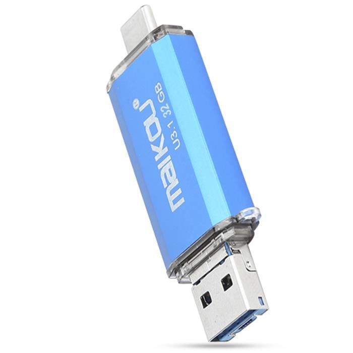 Clé USB - MAIKOU - DUO - 128G - USB 3.0 - Interfaces Type-C et Micro USB