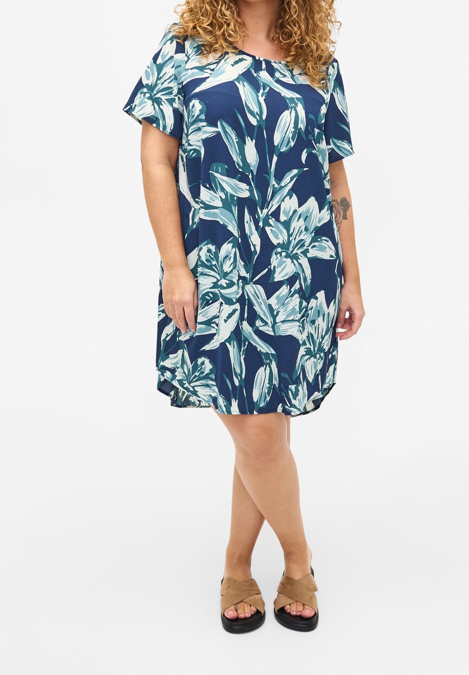 Zizzi dagjurk - donkerblauw