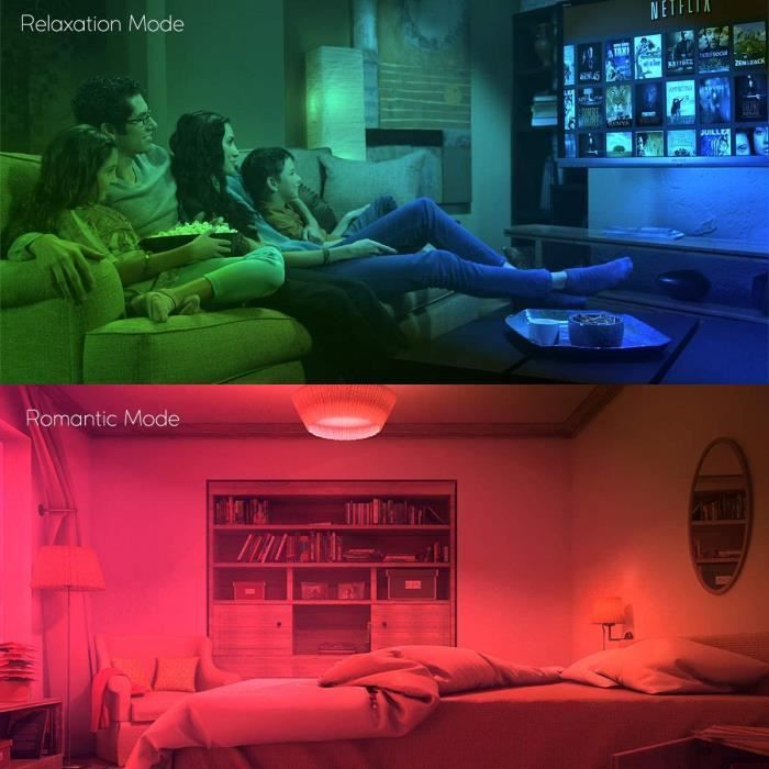 10W E27 120 farver RGBW LED-pære med farveskiftende fjernbetjening, timer og dæmpbar RGB+varm hvid (2-pak)